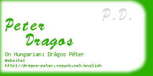 peter dragos business card