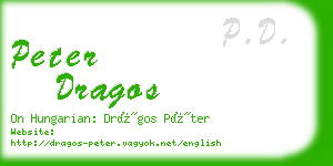 peter dragos business card